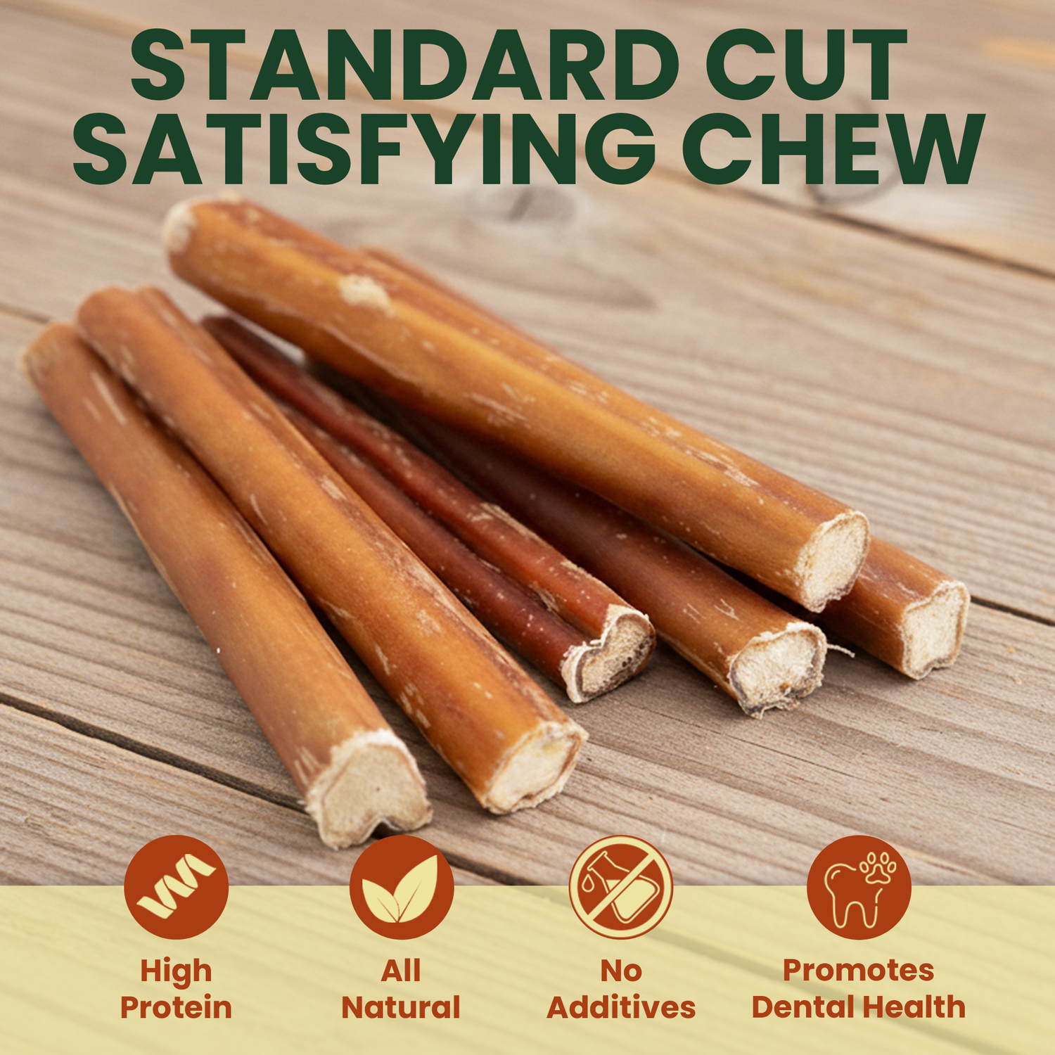 24 Pack 4" Standard Beef Bully Sticks