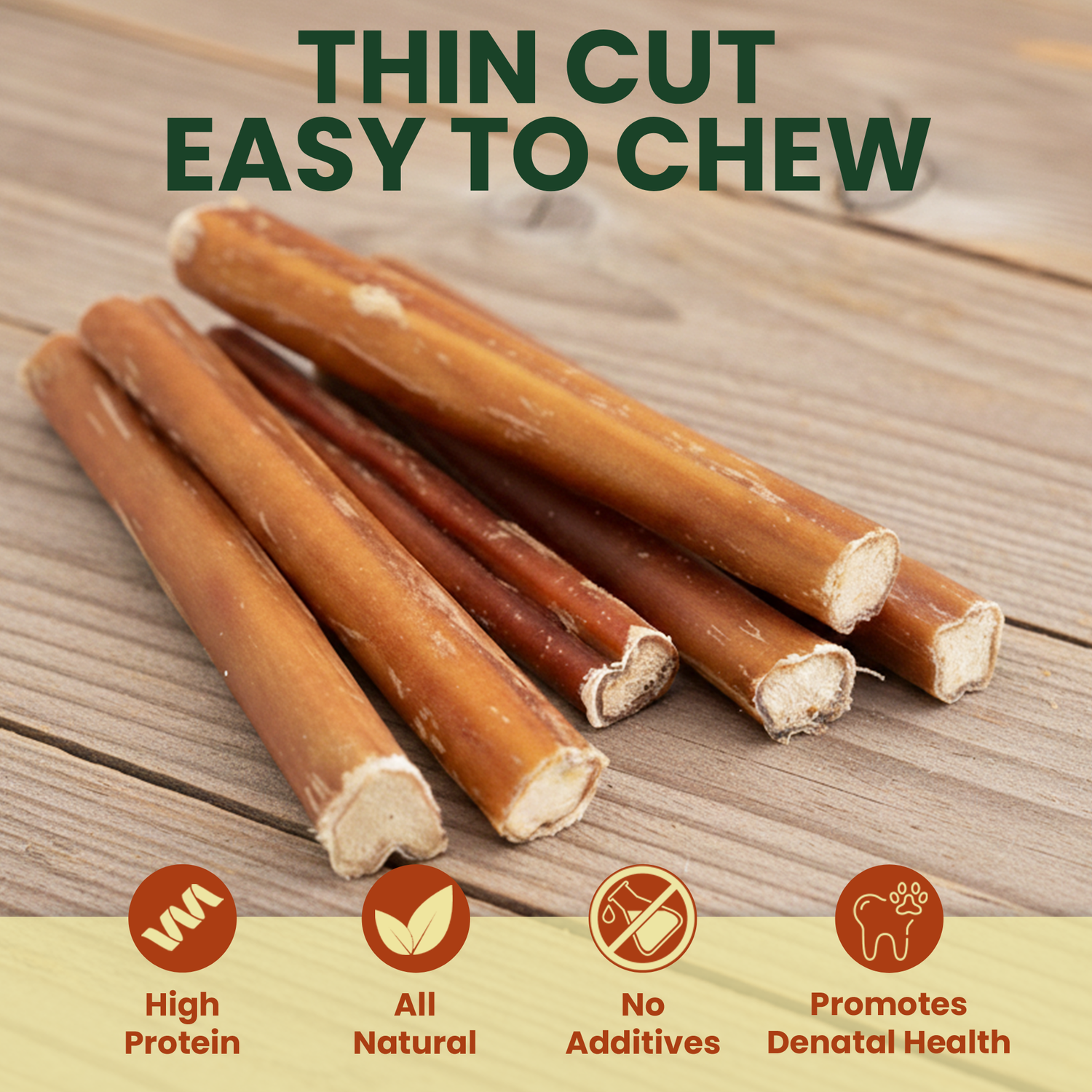 75 Pack 4" Thin Beef Bully Sticks