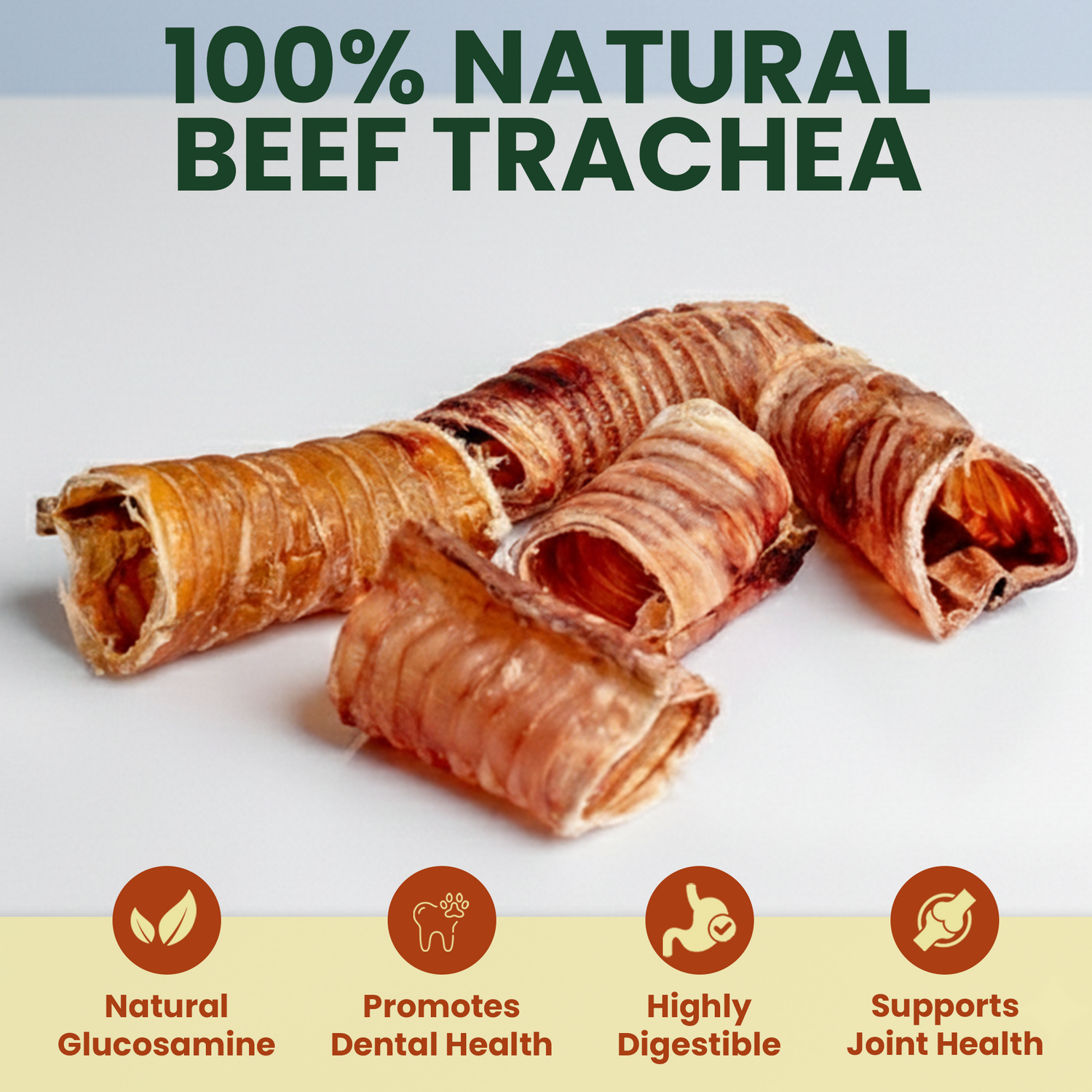 20 Pack 6" Beef Trachea